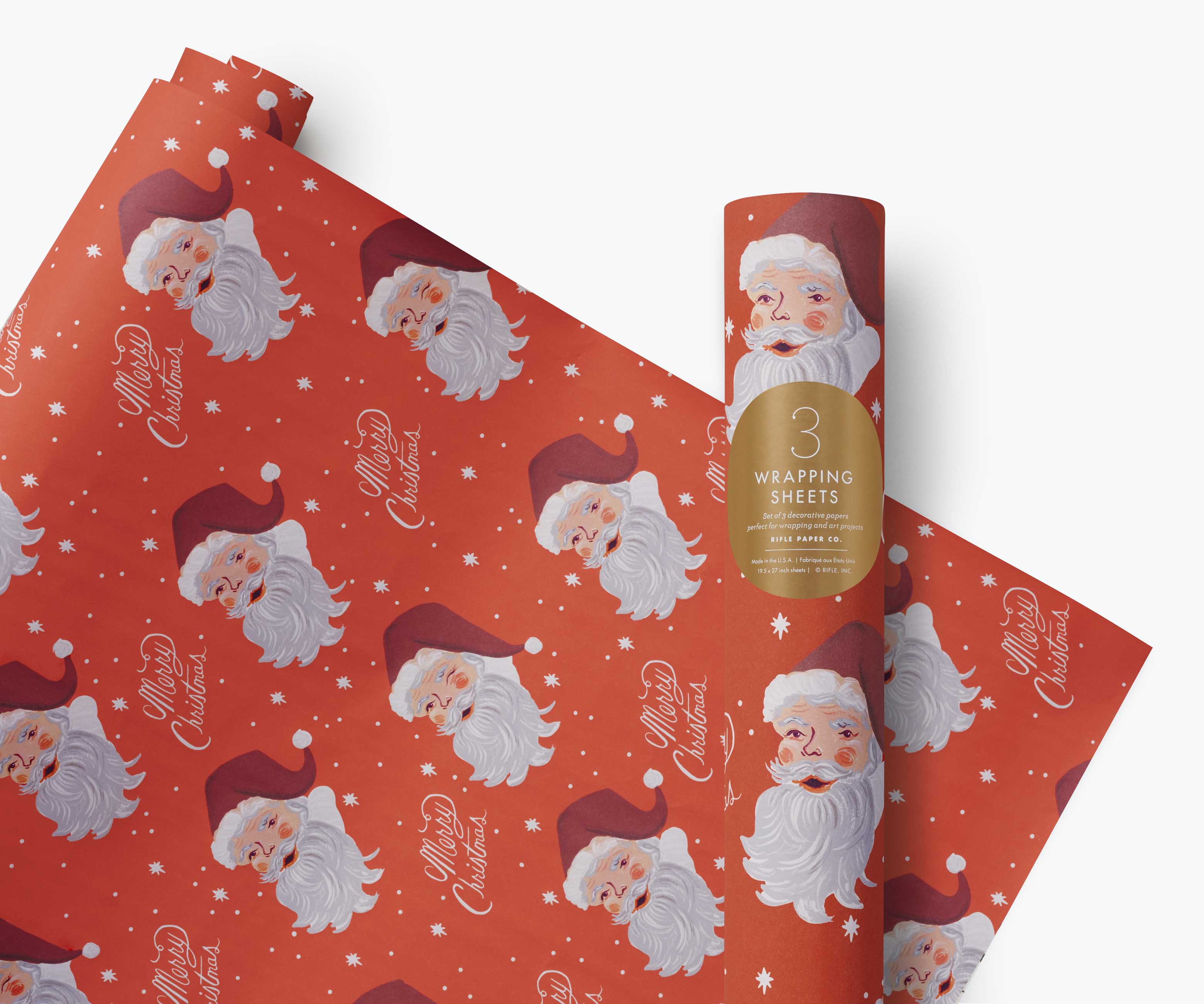 Holiday Wrapping Sheets - Santa